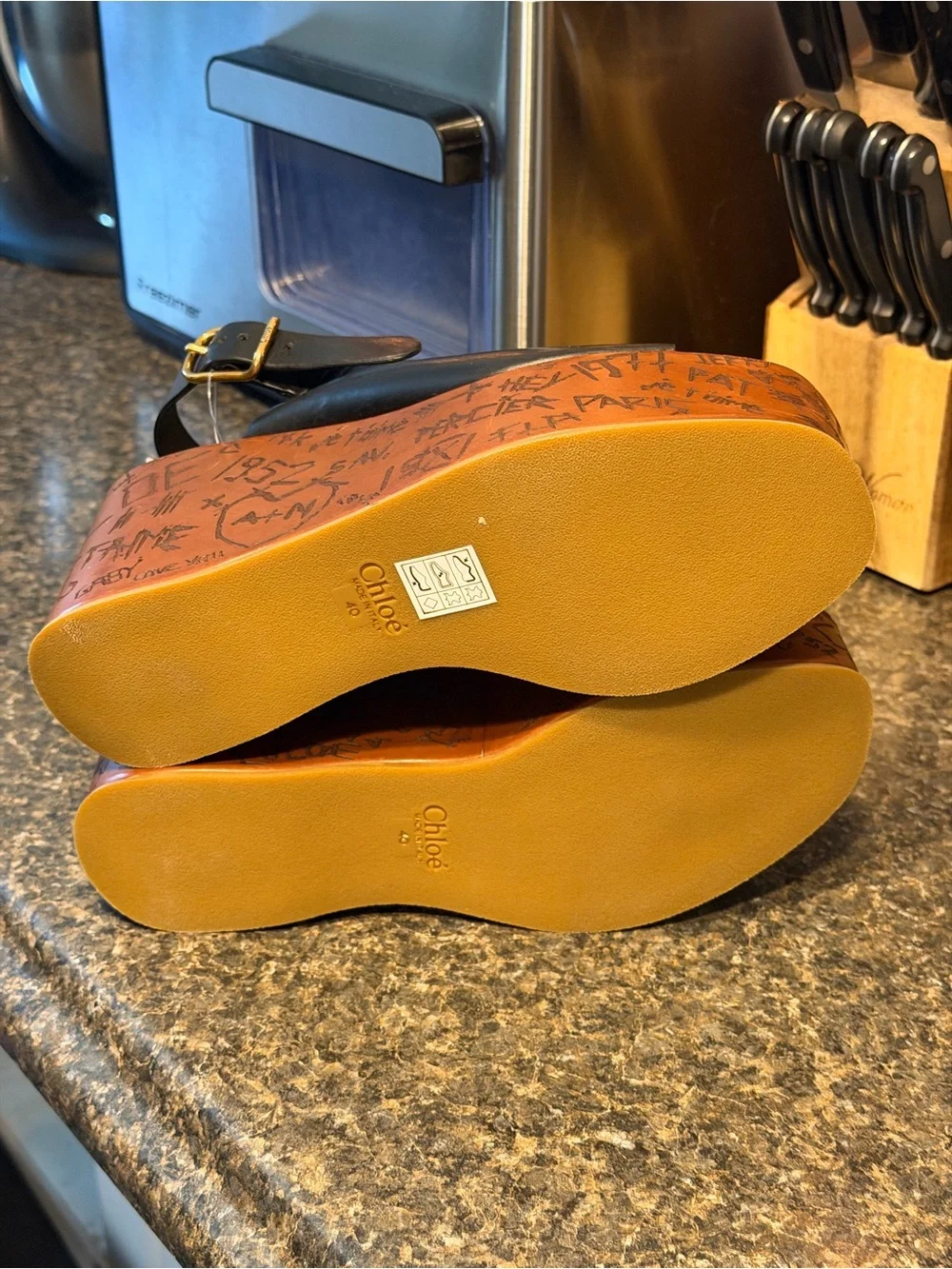 NWT CHLOE Maxime Platform Slingback Sandal Size 10